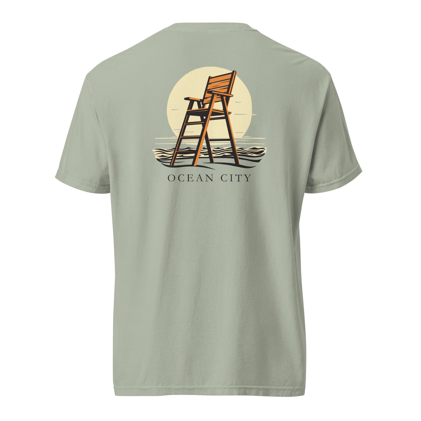 Ocean City Unisex garment-dyed heavyweight t-shirt