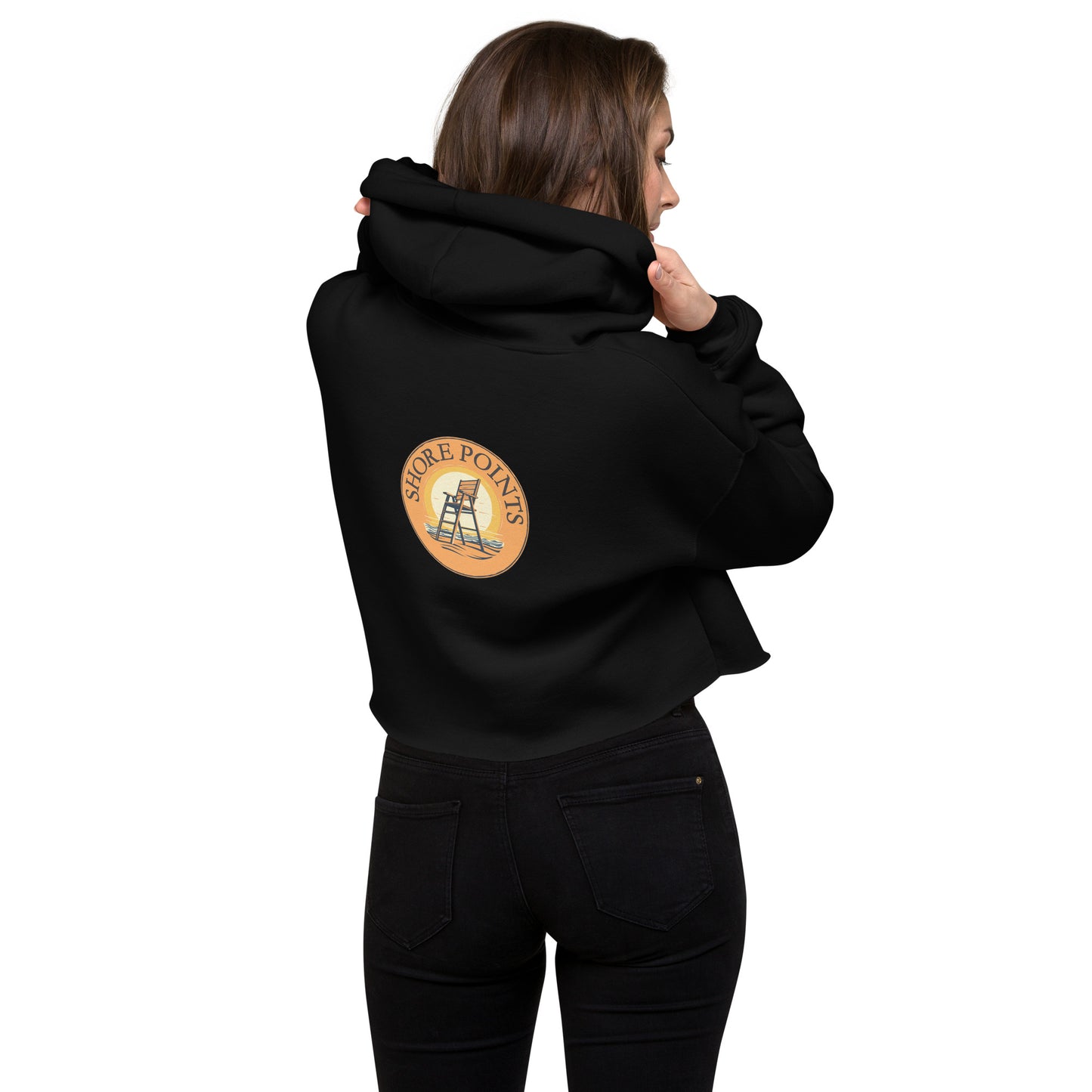 Shore Points Crop Hoodie