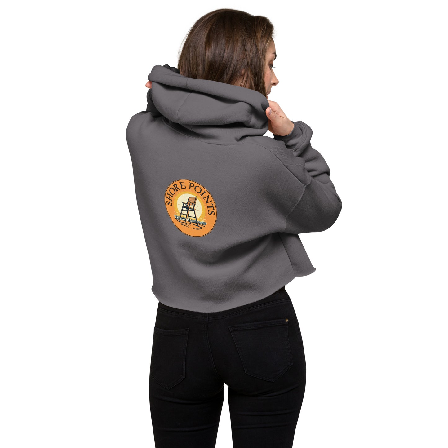 Shore Points Crop Hoodie