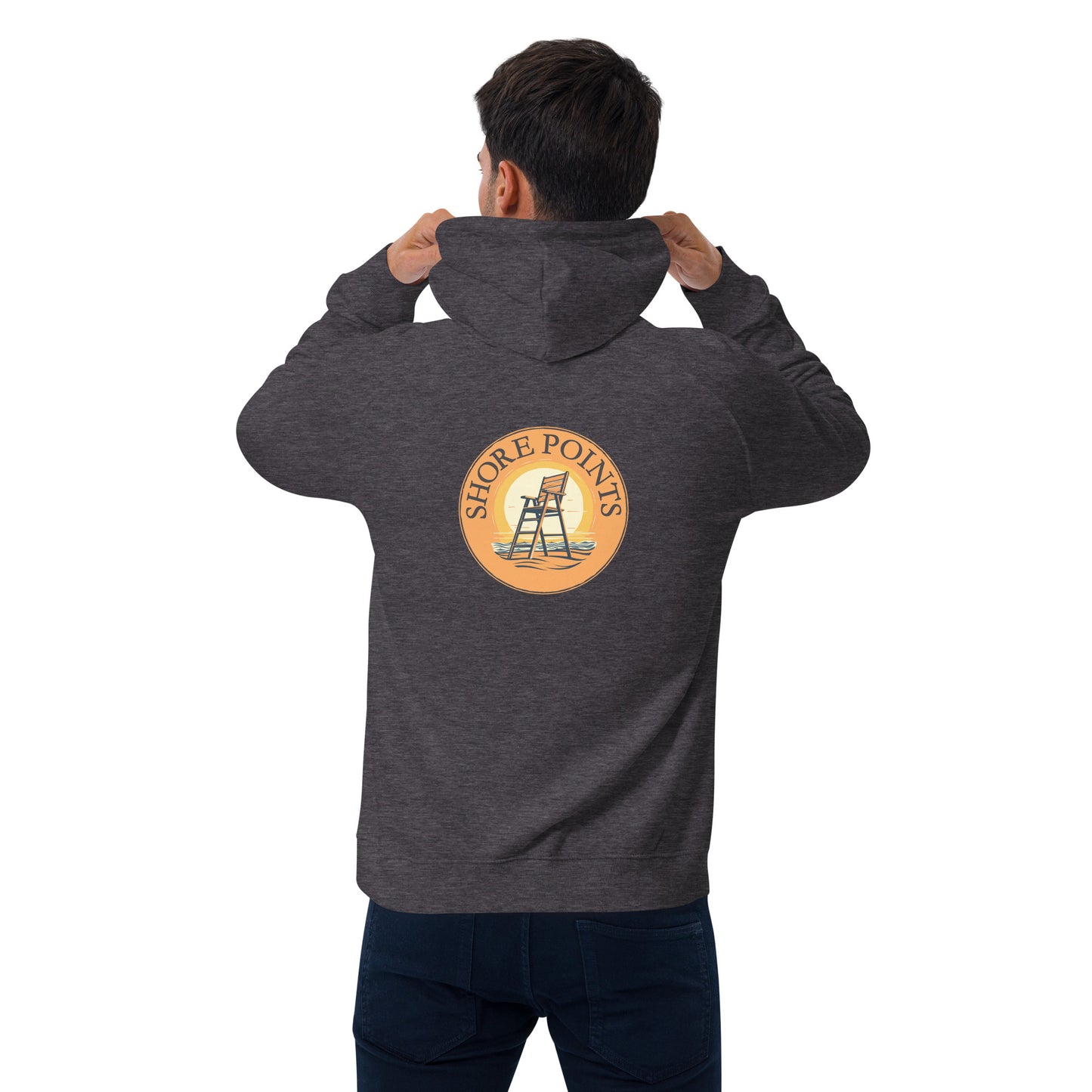 Shore Points Unisex eco raglan hoodie